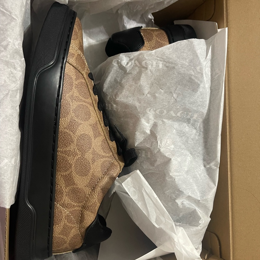 Coach Tan Monogram Sneakers - Picture 4 of 5